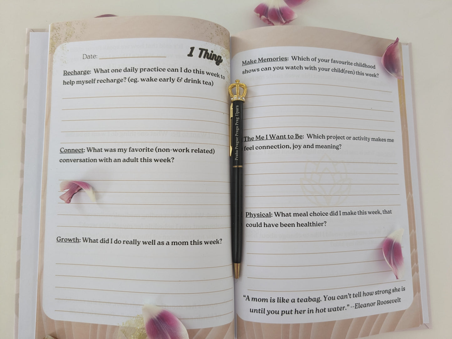 One Thing Weekly Journal for Moms